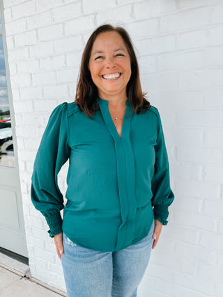 Solid Pleat Shirt