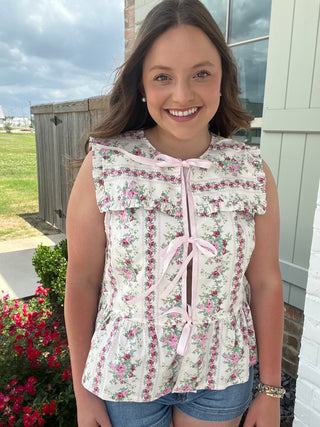 Floral Peplum Top