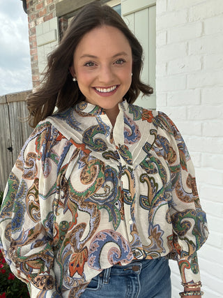 Perfect Spring Paisley Blouse