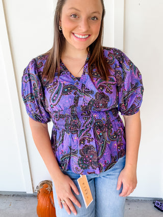The Paisley Peony Blouse
