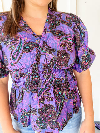 The Paisley Peony Blouse