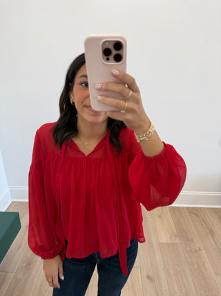 Scarlet Serenade Blouse