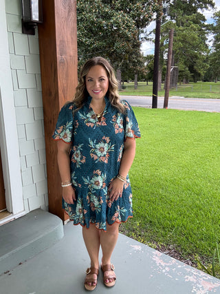 Maris Eyelet Floral Dress