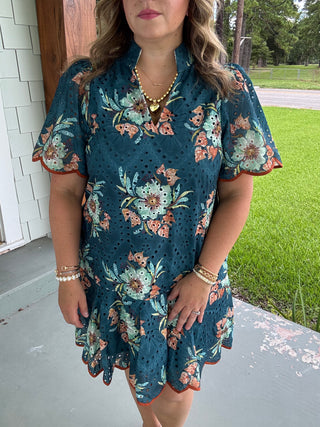 Maris Eyelet Floral Dress