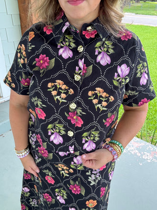 Bellamy Floral Button Top