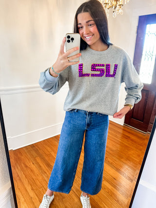 LSU Luxe Sequin Sweatshirt (Trademarked)