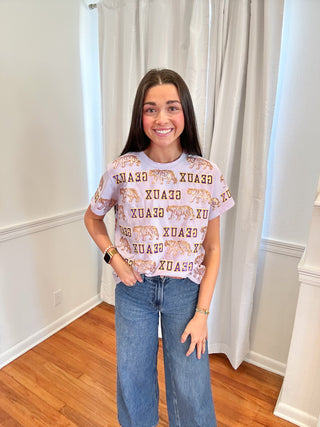 It's Geaux Time Lavender Tee