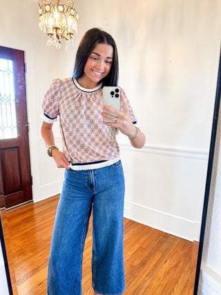Mauve Mod Puff Top