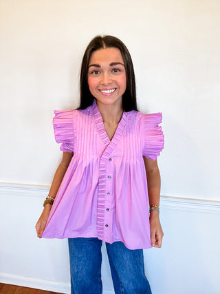 Pleated Petal Blouse