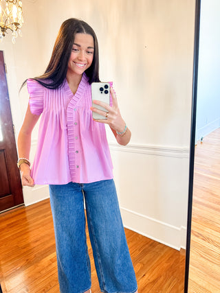 Pleated Petal Blouse