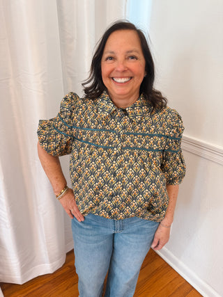 Olive Trellis Top