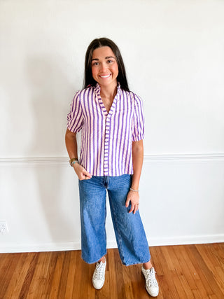 Lavender Lane Stripe Top