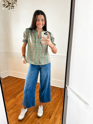 Garden Path Puff Sleeve Top