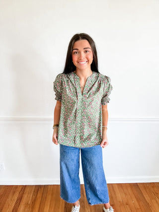 Garden Path Puff Sleeve Top