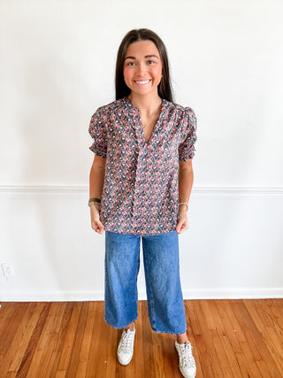 Garden Path Puff Sleeve Top
