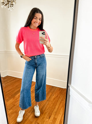 Pink Punch Knit Top