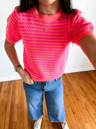 Pink Punch Knit Top
