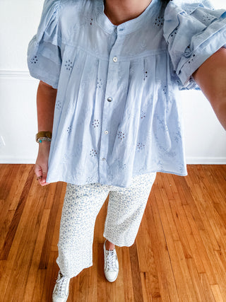 Cloud Nine Eyelet Top