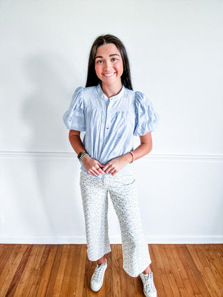 Sweet Meadow Floral Wide-Leg Pant