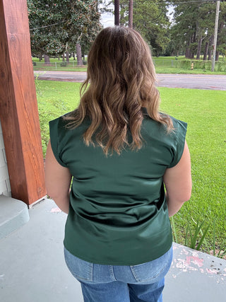 Everly Satin Shoulder Top