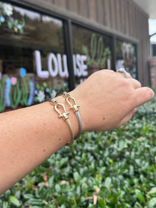 Equestrian Cable Cuff Bracelet