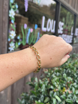 Golden Link Statement Bracelet