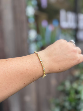 Golden Orbit Crystal Bracelet
