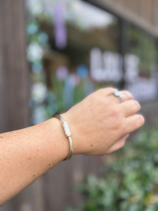 Crystal Bar Cable Bracelet