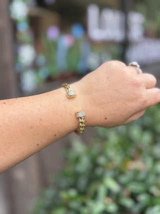 Luxe Twist Crystal Cuff