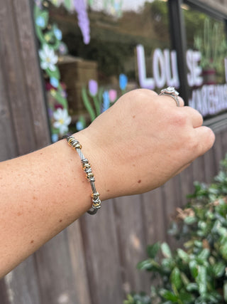 Mixed Metal Knot Cable Bracelet