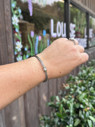 Crystal Twist Cable Bracelet