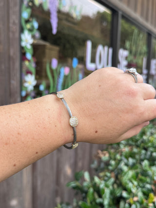 Golden Halo Cable Bracelet