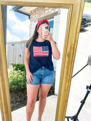 USA Flag Knit Sweater