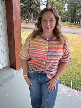 Merry Mix Striped Cardigan