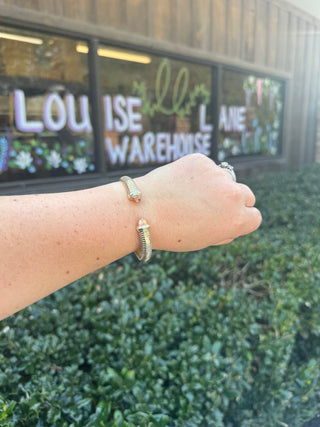 Luxe Coil Gem Cuff