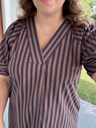 The Hadley Striped Midi Dress