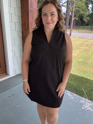Harper Sleeveless Collared Mini Dress