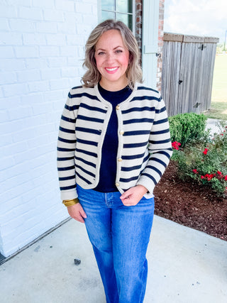 The Parisian Stripe Cardigan