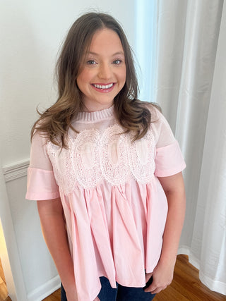 Soft Petal Lace Blouse