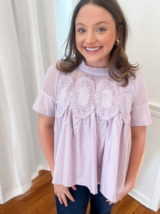 Soft Petal Lace Blouse