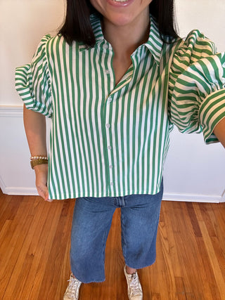 Harbor Stripe Poplin Top