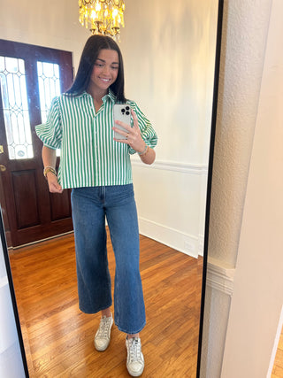 Harbor Stripe Poplin Top