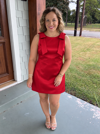 Scarlett Bow Shoulder Mini Dress