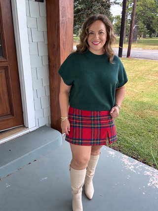 Holly Jolly Plaid Mini Skirt