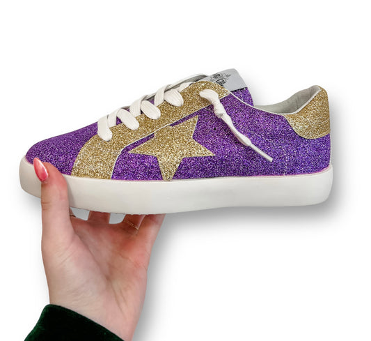Purple & Gold Sneakers