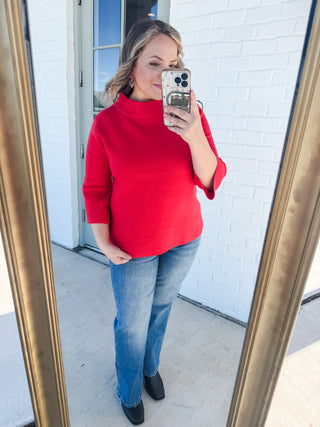 Mistletoe Magic Mock Neck Sweater