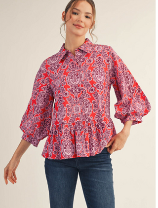 Poppy Paisley Blouse