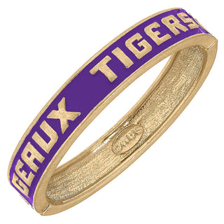 LSU Tigers Enamel Hinge Bangle: Purple