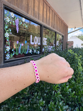Colorful Daisy Flower Rhinestone Bracelet