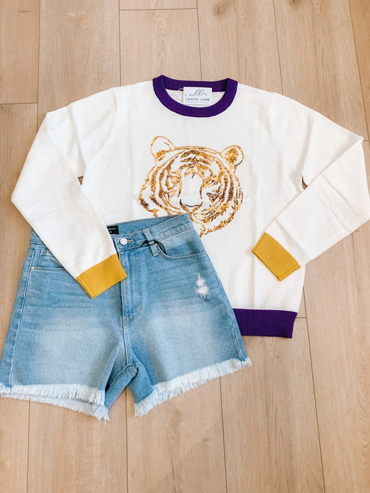 Tiger Sequin Sweater